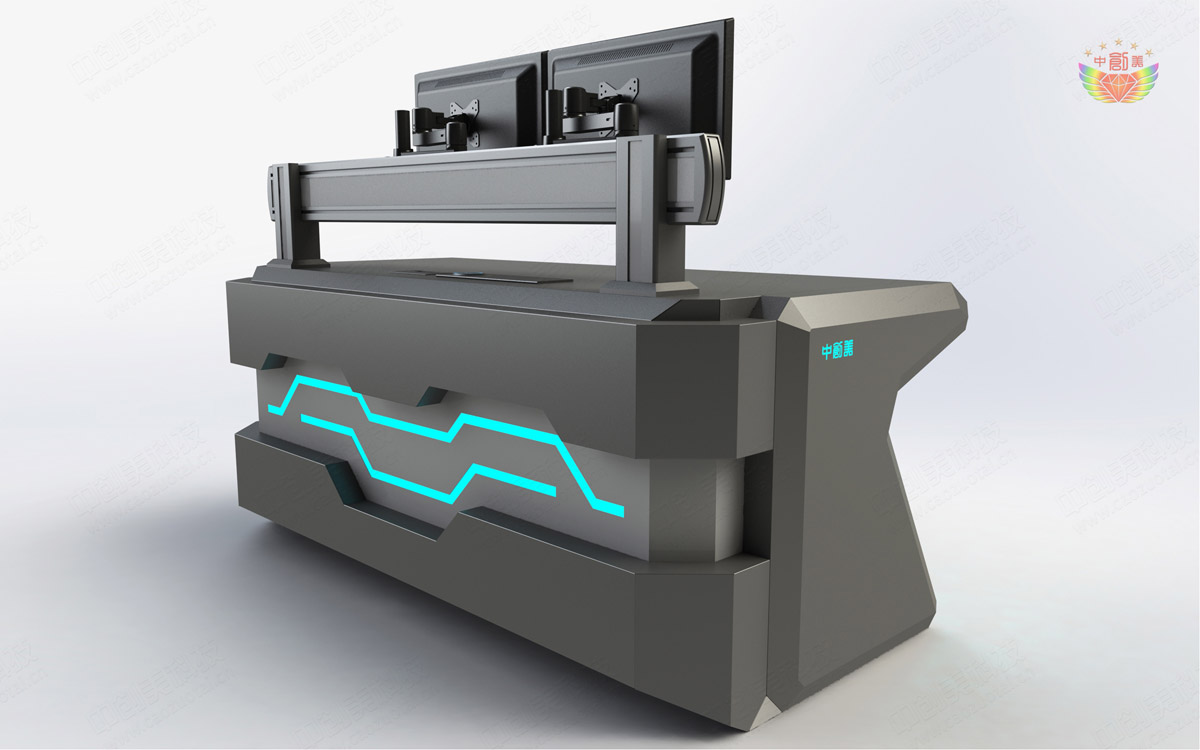 機(jī)動合成作戰(zhàn)中心控制臺效果圖
